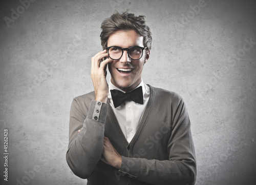 Photo: Fashionable Man Calling Fashionable Man Calling