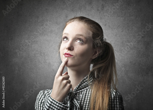 Photo: Thoughtful Blonde Beauty Thoughtful Blonde Beauty