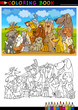 Cartoon Dogs for Coloring Book or Page