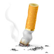 Realistic cigarette butt