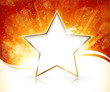 Festive Christmas design with gold rimmed star