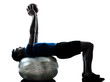 man exercising workout fitness ball posture