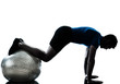 man exercising workout fitness ball posture
