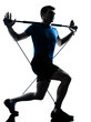 man exercising gymstick workout fitness posture