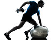 man exercising weight training workout fitness posture
