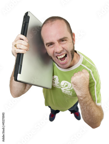 Photo: Informaticien satisfait Informaticien satisfait