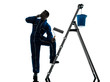 man house painter worker silhouette