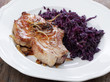 Pork cutlet with blue kraut