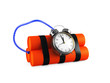 Illustration: timebomb made of dynamite isolated on white timebomb made of dynamite isolated on white