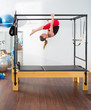 Aerobics pilates instructor woman in cadillac