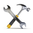 hammer and wrench