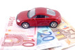 Euroscheine mit Auto