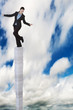 high up into the sky