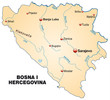 Landkarte von Bosnien-Herzegowina
