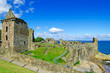 St Andrews Castle ruins medieval landmark. Fife, Scotland.
