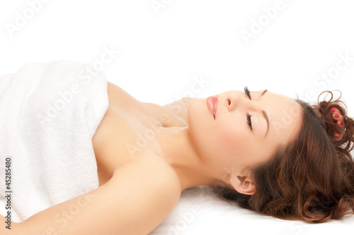 Photo: beautiful woman in spa salon beautiful woman in spa salon