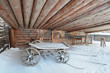 Photo: Wooden cart under the wooden awning Wooden cart under the wooden awning