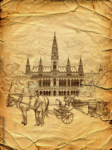 Illustration: Vienna Rathaus, Austria Vienna Rathaus, Austria