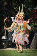 khon show asian women in traditional costume