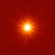 Star burst red and yellow fire. EPS 8