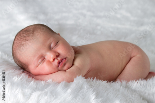 Photo: Newborn baby peacefully sleeping Newborn baby peacefully sleeping