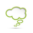 Vector cover speech in green