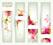 Set of four headers. Abstract artistic Backgrounds