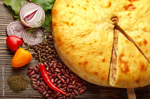 Photo: Ossetian pie. Ossetian pie.