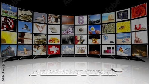 Photo: Digital images on the virtual screen Digital images on the virtual screen
