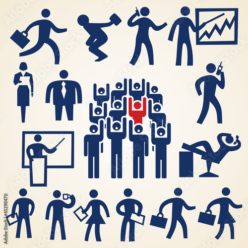 Vector: Business people icon set, various business theme resources Business people icon set, various business theme resources