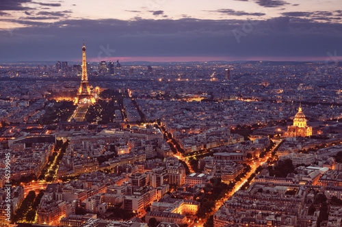 Photo: Night view of Paris. Night view of Paris.