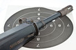 Foto: Close up of rifle on white background Close up of rifle on white background