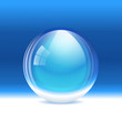 Vector empty transparent snow globe. Layered.