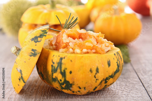 Photo: stuffed pumkpin with risotto stuffed pumkpin with risotto
