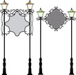 Vector: Wrought Iron signage with Lamp Wrought Iron signage with Lamp
