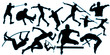 all athletic silhouette blue