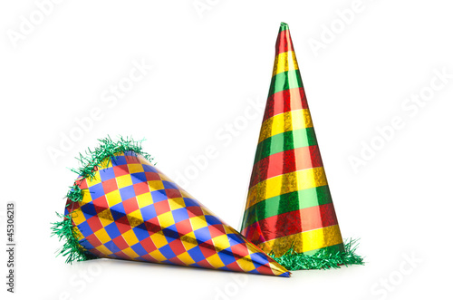 Photo: Party hat isolated on the white Party hat isolated on the white