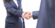 Handshake of the two businessmen,