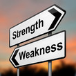 Strengths or weakness concept.