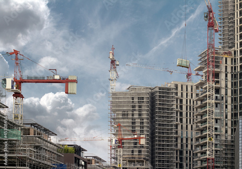 Photo: skyscrapers under construction skyscrapers under construction