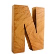 N text from wooden letter version 2