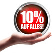 10% auf alles! Button, Icon