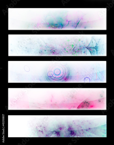 Illustration: Fraktale Banner Sammlung Fraktale Banner Sammlung