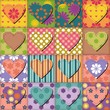 patchwork background with different patterns
