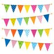 Vector triangle bunting flags