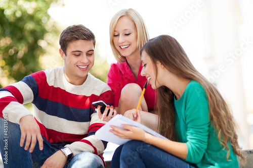 Photo: Students sitting together Students sitting together