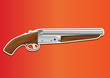 Vector: Lupara or Sawn-off Shotgun, illustration Lupara or Sawn-off Shotgun, illustration