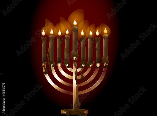 Vector: Menorah, illustration Menorah, illustration
