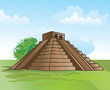 Vector: Mayan pyramid, illustration Mayan pyramid, illustration