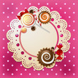 Candy on a lace and silk table cloth